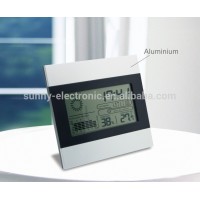 Hot Sale Day Of Week Analog Weather Alarm Station Desk Clock LCD