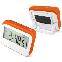 J&R Shenzhen Novelty ABS Plastic+Silicone Magnetic Standing Alarm Desk Clock