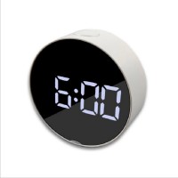 Multifunctional LED Large Digital Mirror Clock Modern Alarm Clock 2 USB Travel Clock Desk Lamp